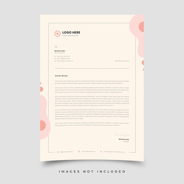 Vector letterhead template