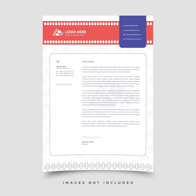 Vector letterhead template