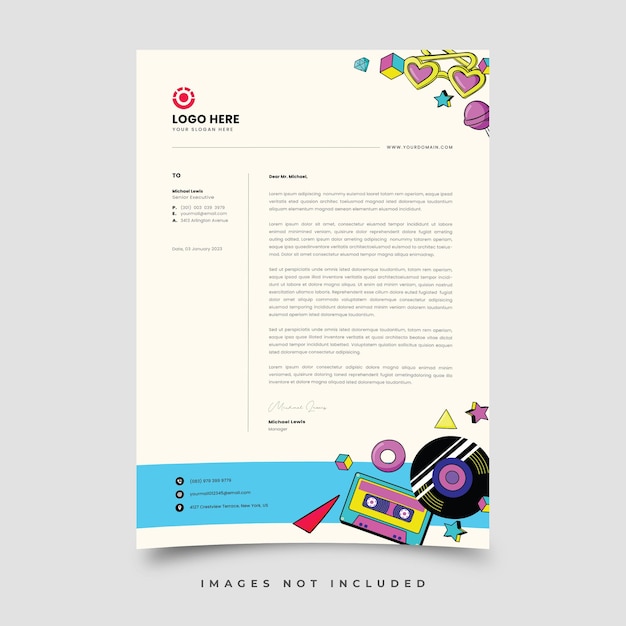 Vector letterhead template