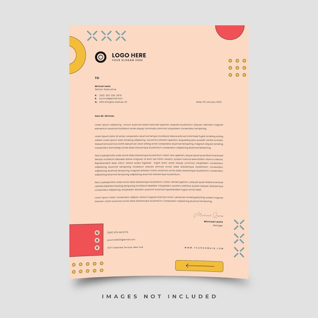 Vector letterhead template