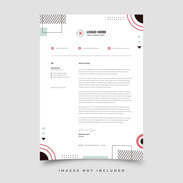 Vector letterhead template