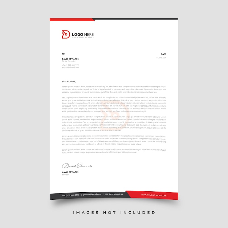 Vector letterhead template