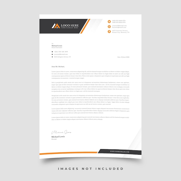 Vector letterhead template