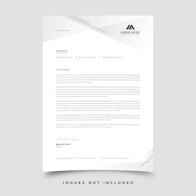 Vector letterhead template