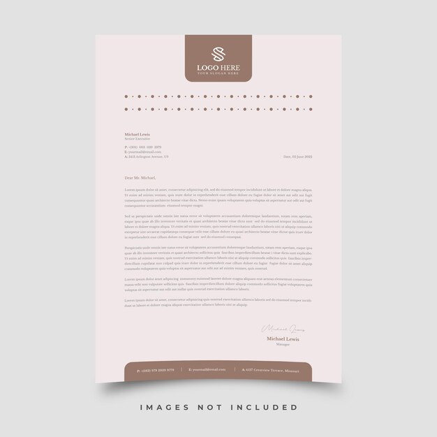 Vector letterhead template