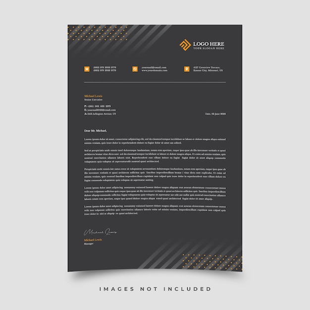 Vector letterhead template