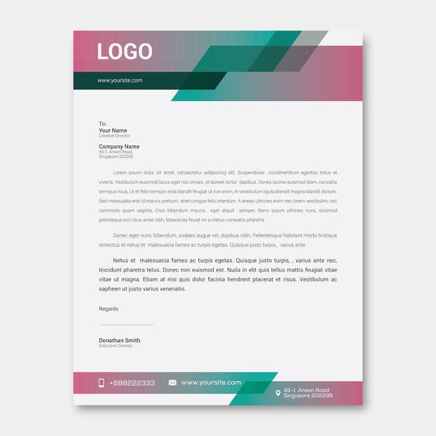 Vector letterhead template