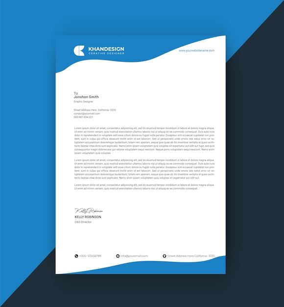 Vector letterhead template