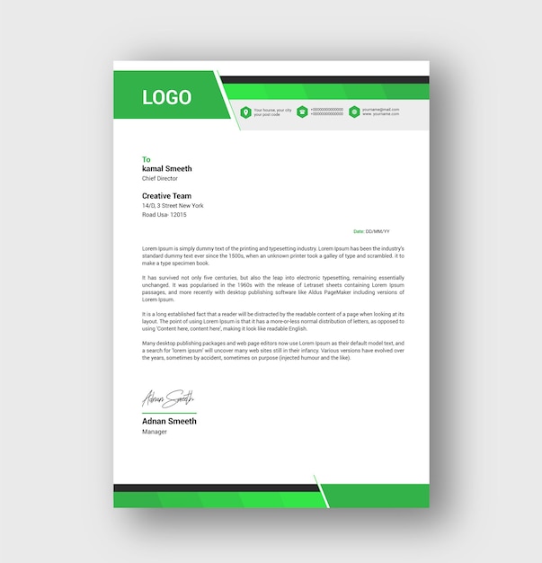 letterhead template