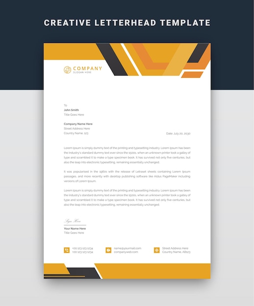 Letterhead template