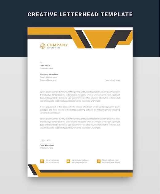 Letterhead template