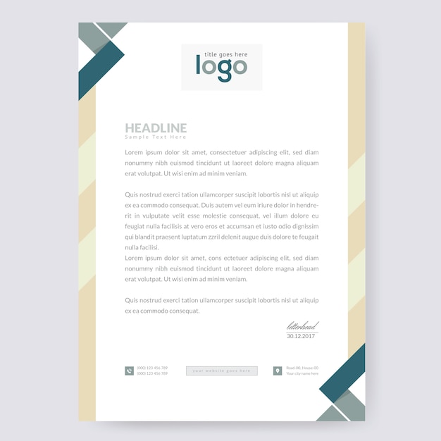 Vector letterhead template