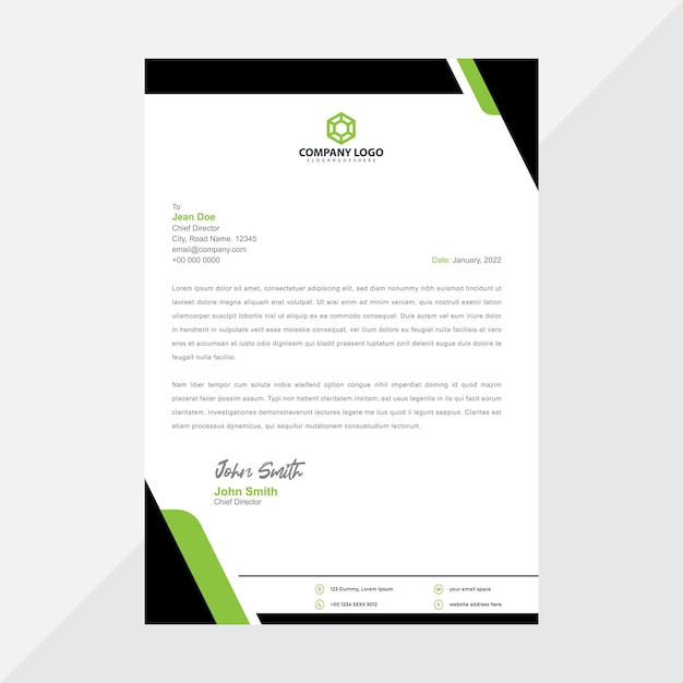 Vector letterhead template