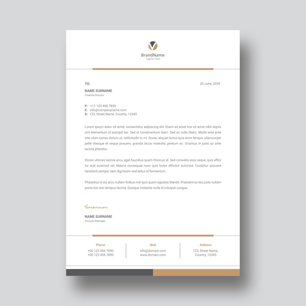 Vector letterhead template