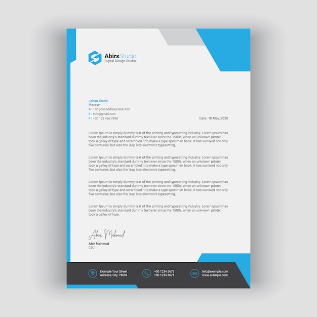 Letterhead template