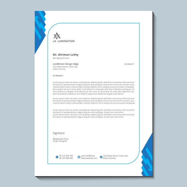 Vector letterhead