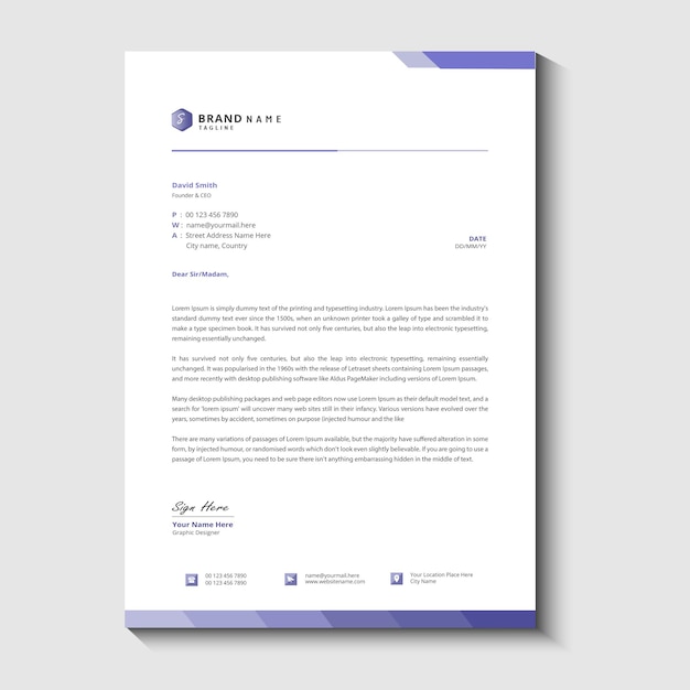 Vector letterhead