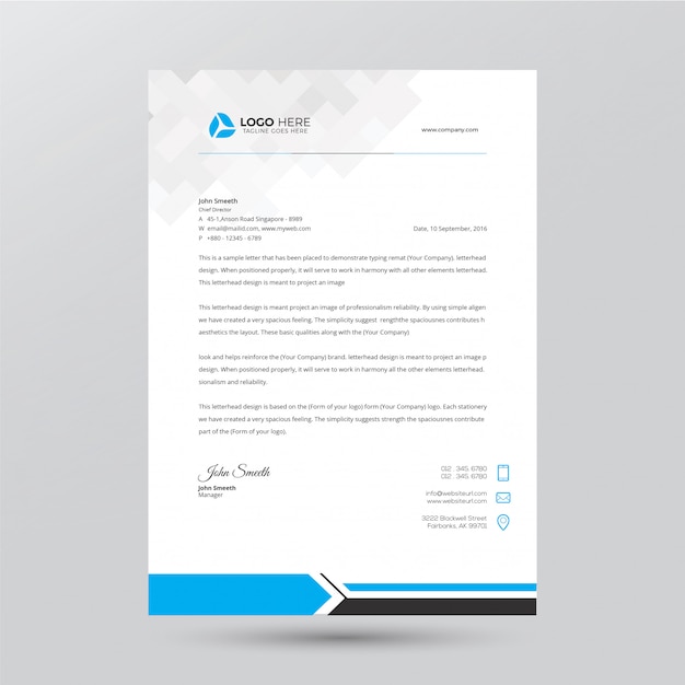 Vector letterhead