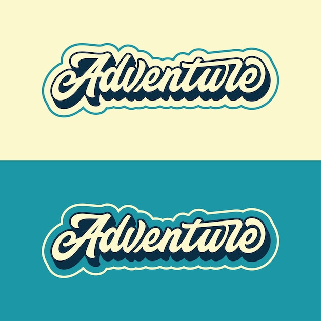 Lettering Adventure, Vector, Calligraphy Design, Usable for Poster, Banners, Postcards, Wallpaper