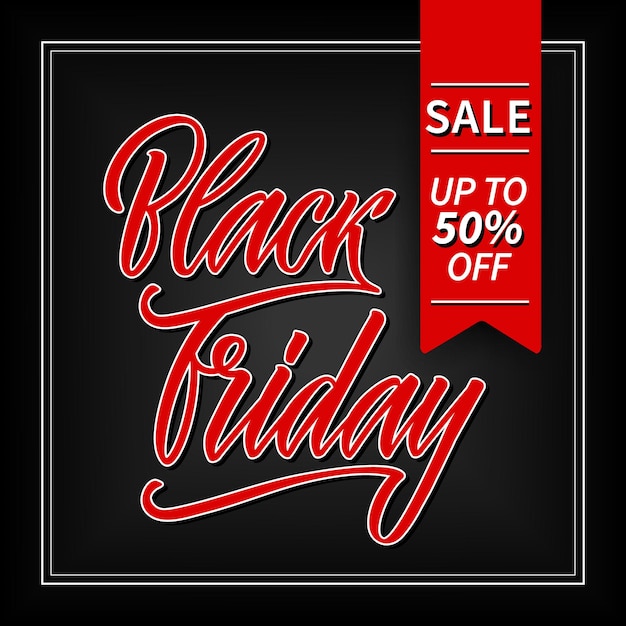 Lettering of big sale black friday. hand drawn vector calligraphy.