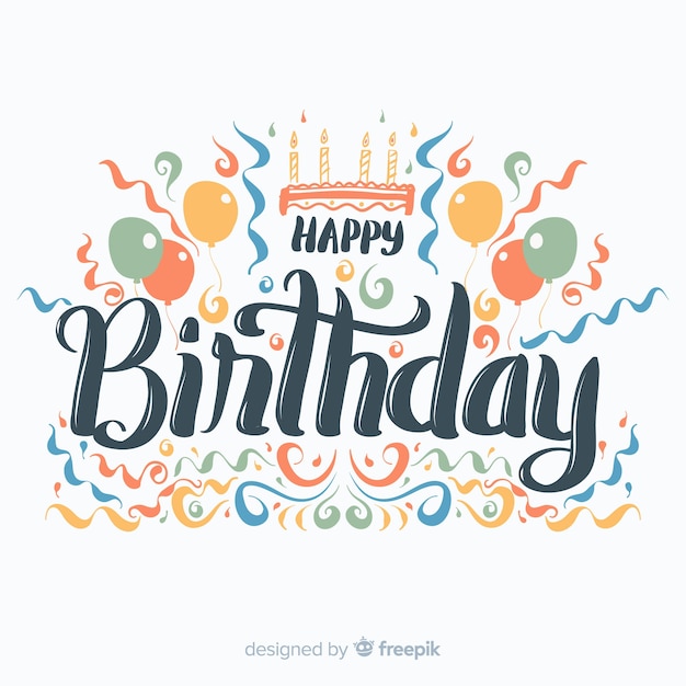 Lettering birthday