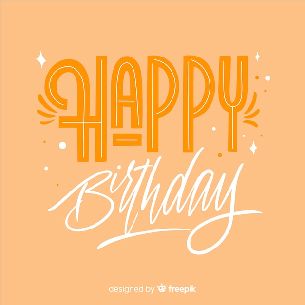 Vector lettering birthday