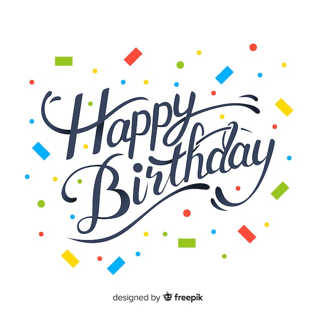 Vector lettering birthday