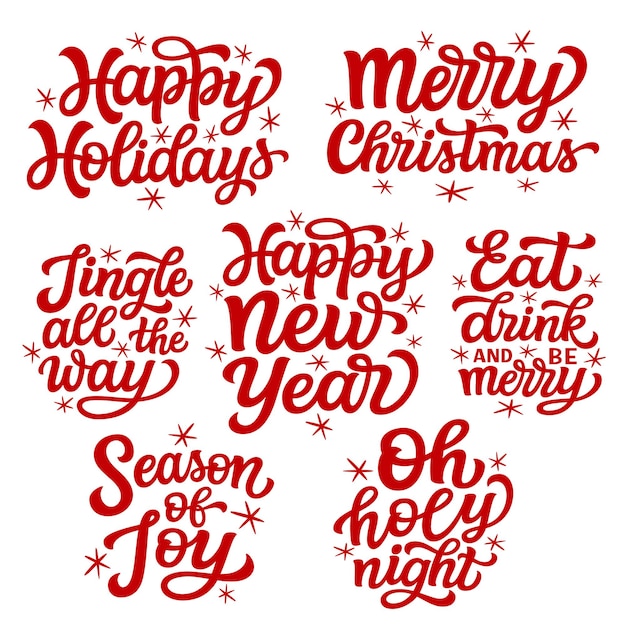 and lettering Christmas quotes