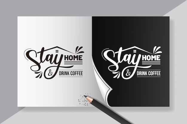 Lettering of coffee quotes for cafe poster inspiration