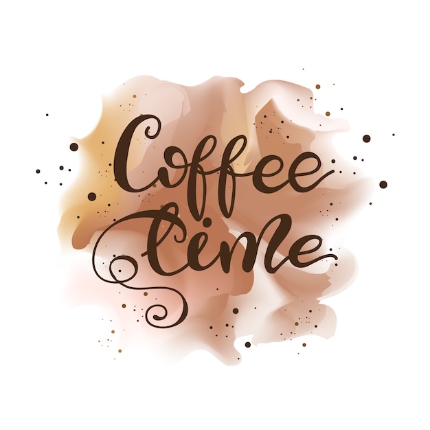 Vettore lettering coffee time. illustrazione vettoriale