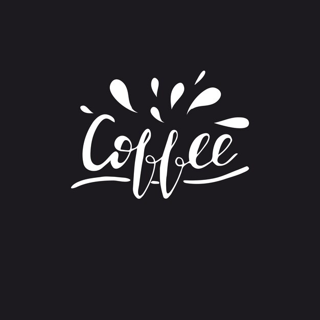 Lettering Coffee. Vector illustration.