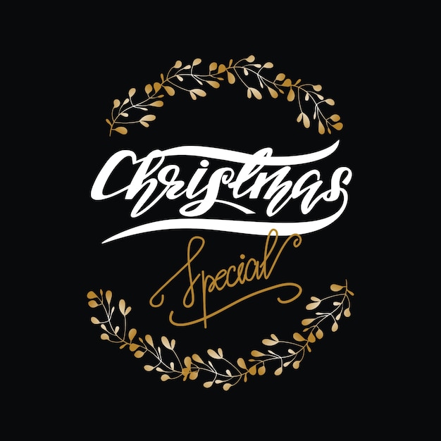 Lettering Design Christmas special. Vector illustration.