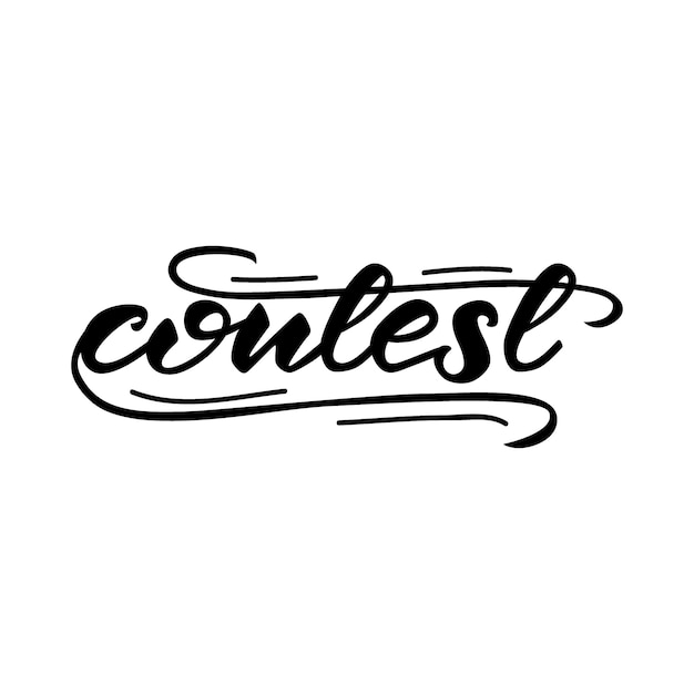 Дизайн надписи со словом Contest