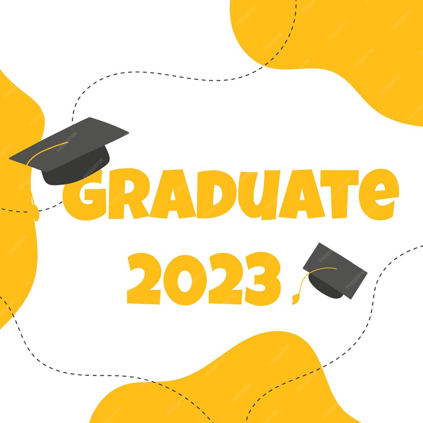 Premium Vector Lettering graduate 2023 class of 2023 end of school or