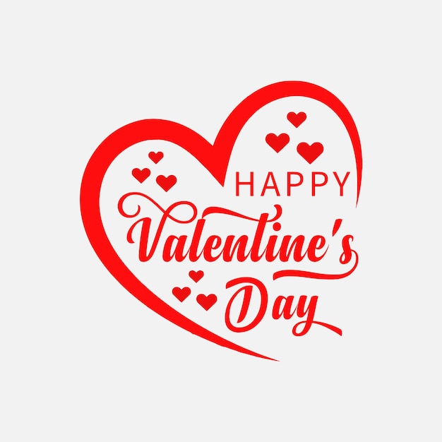 Vettore lettering happy valentine's day banner valentines day greeting card template con testo tipografico