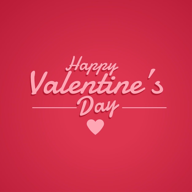 Lettering happy valentines day banner