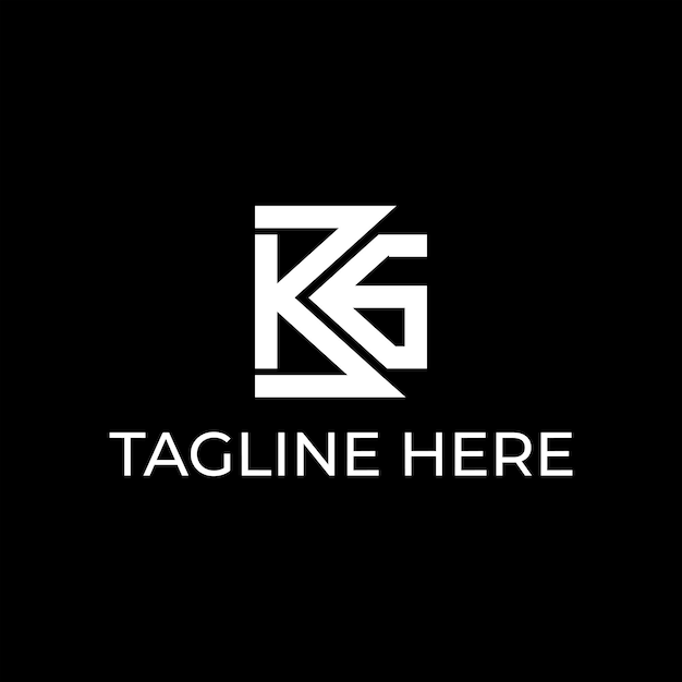 Premium Vector Lettering initial k b logo design