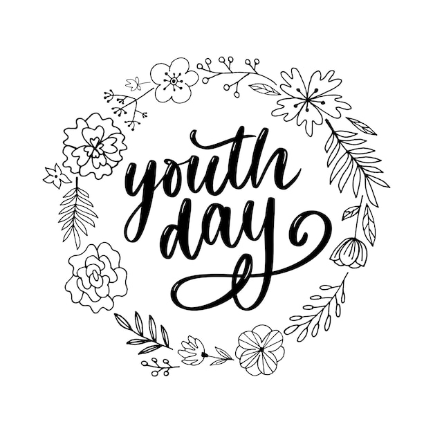 Lettering of international youth day