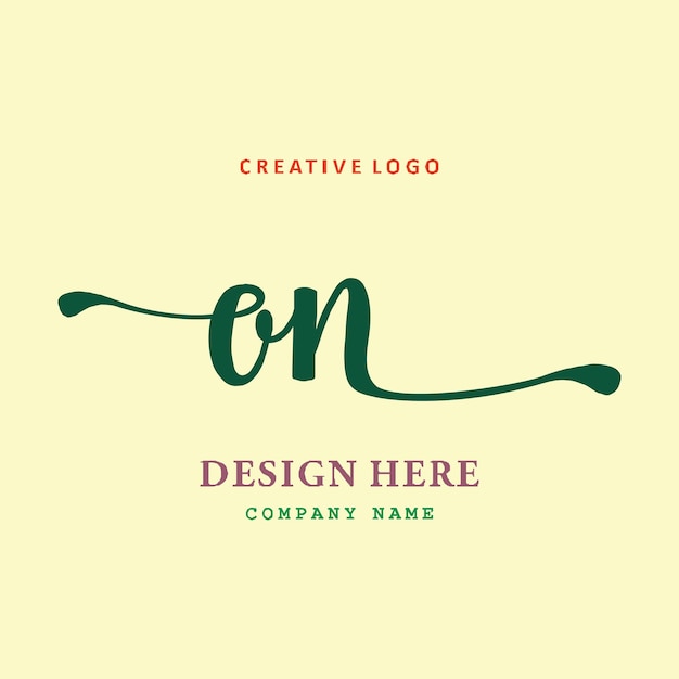 ON lettering logo is simple easy to understand and authoritative