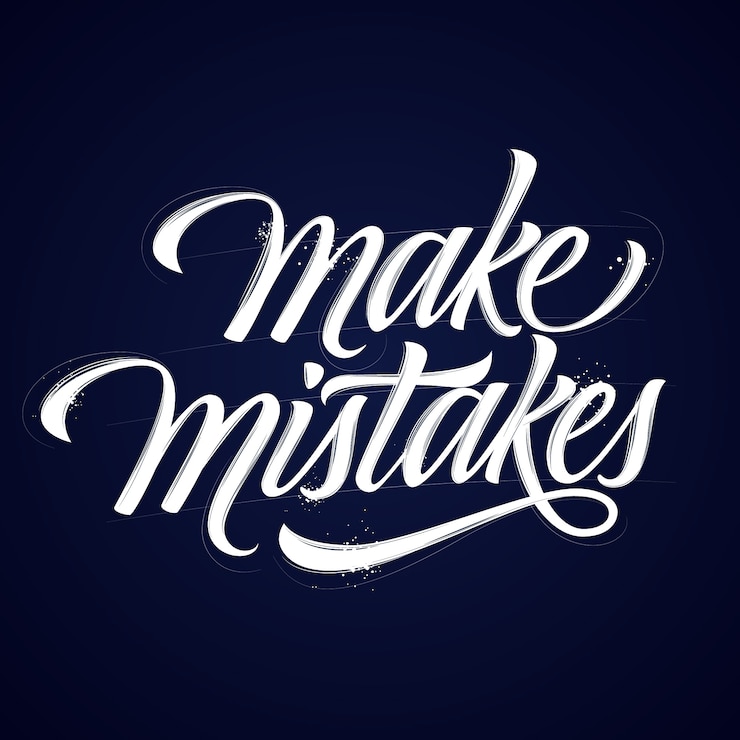 Vector lettering make mistakes