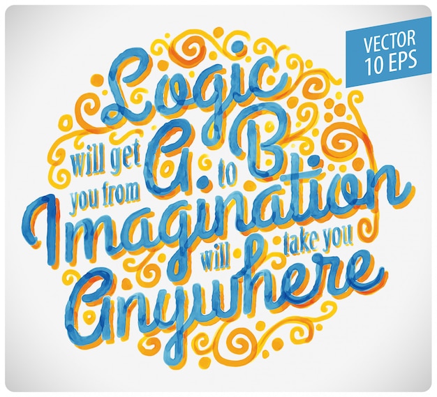 Vector lettering motivational poster