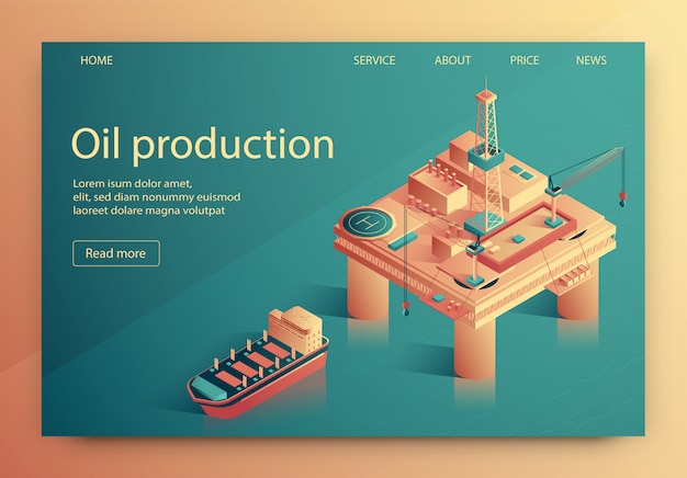 Lettering oil production vector illustration.