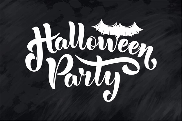 Lettering phrase for happy halloween.