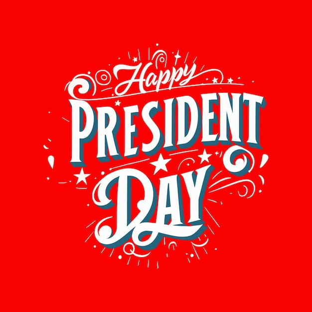 Vector lettering presidents day with hat president day quotes vector president day tshirt design