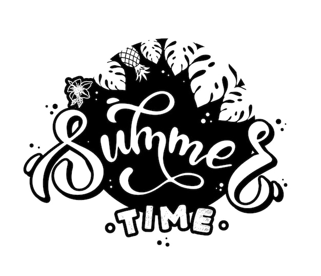 Vector lettering quote 'summer time'