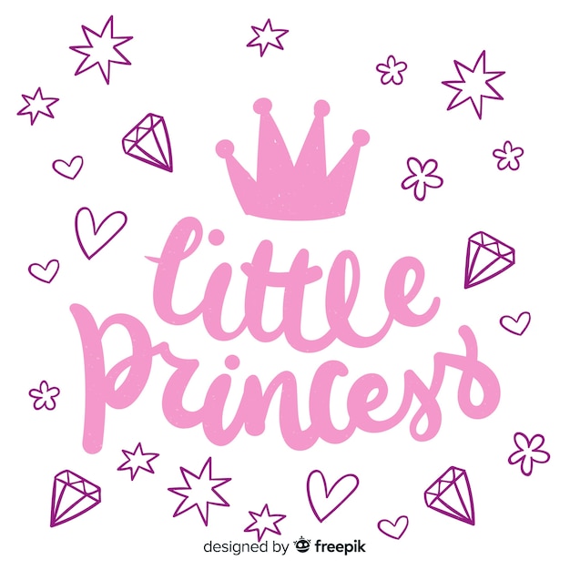 Vector lettering quote with princess style