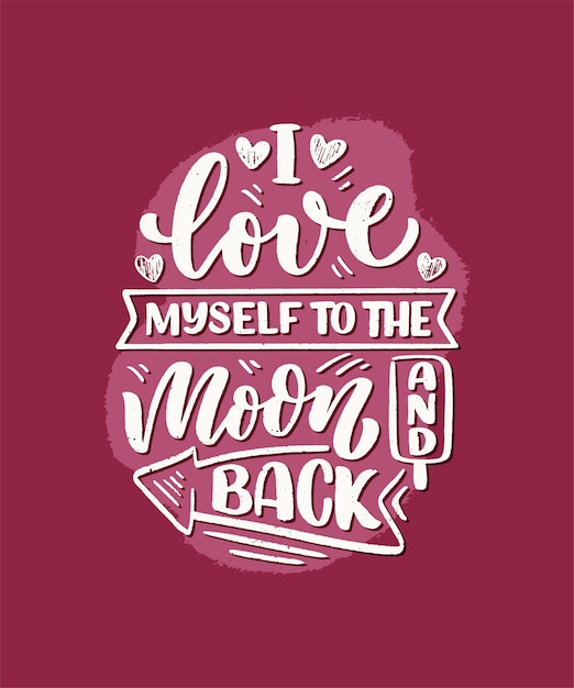 Lettering quotes illustration