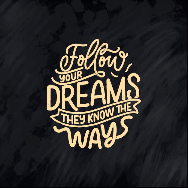 Lettering quotes illustration