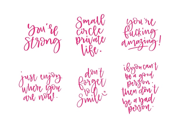 Vector lettering quotes