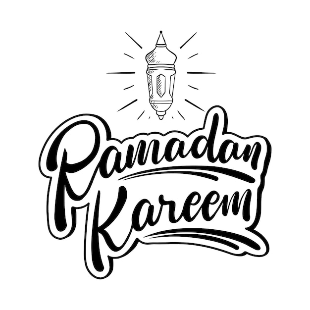 Vettore lettering ramadan kareem